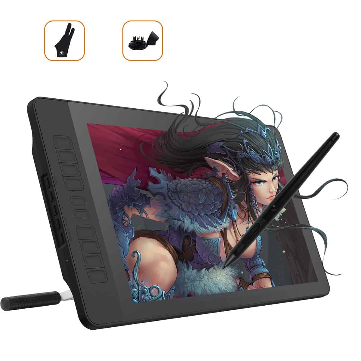 GAOMON PD1560 15.6 Inches 8192 Levels Pen Display with Arm Stand 1920 x 1080 HD IPS Screen Drawing Tablet