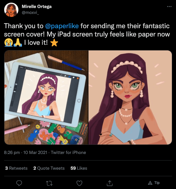 paperlike review from twitter user moxvi_