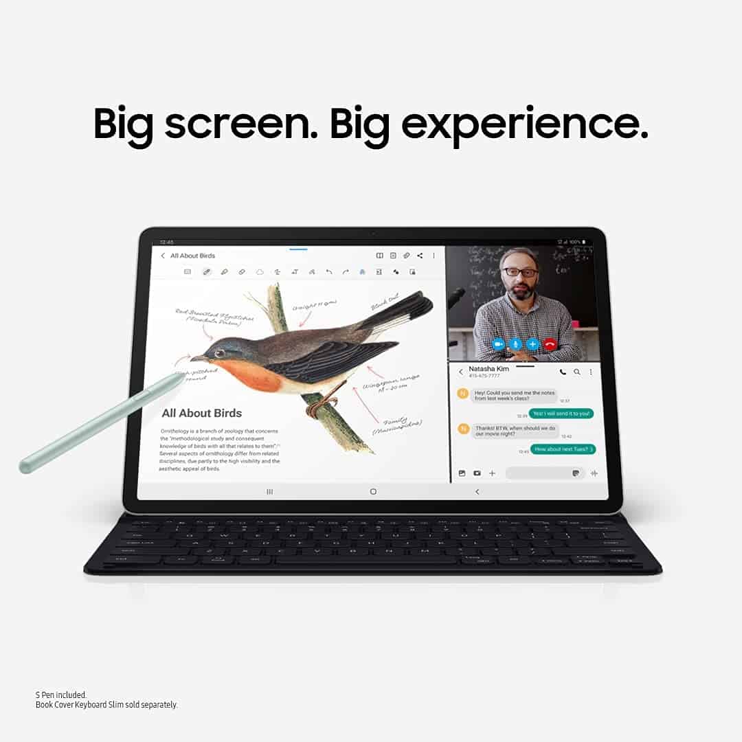 big screen samsung tablet s7 fe