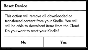 Kindle Paperwhite factory reset