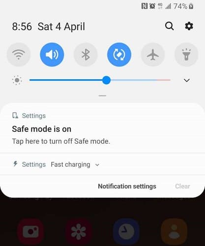 Safe Mode is On Notification