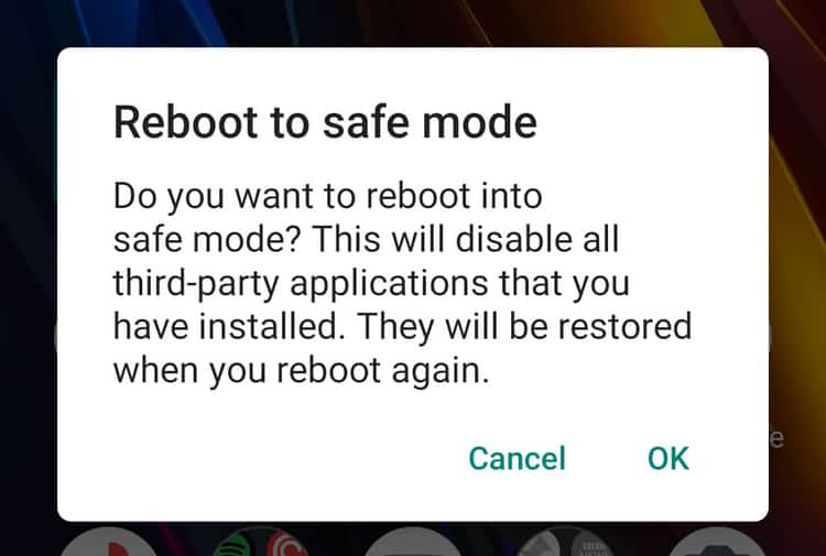 android boot into safe mode