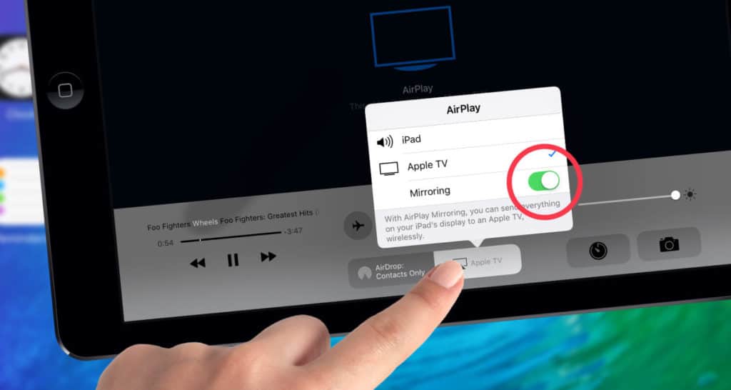 ipad screen mirroring to Apple TV