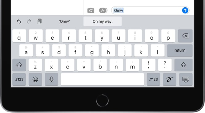 Apple iPad Saved Keystrokes as Text Replacements
