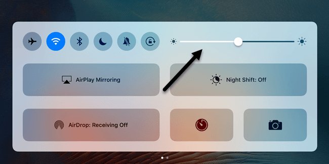 Apple iPad Screen Brightness