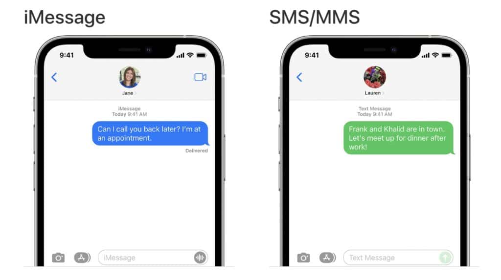 Apple iMessage vs SMS/MMS