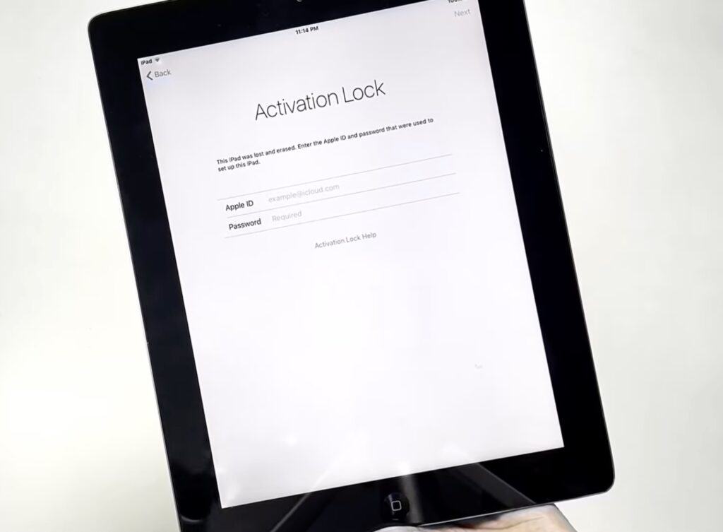 Apple iPad Activation Lock