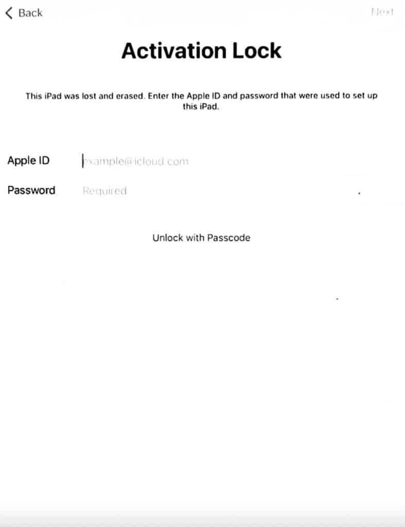 Apple iPad Bypass Activation Lock Screen