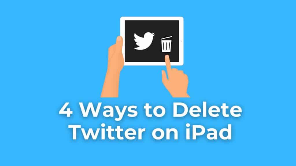 how to delete a twitter account on ipad