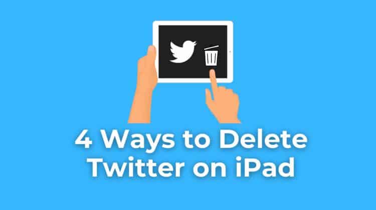 how to delete a twitter account on ipad