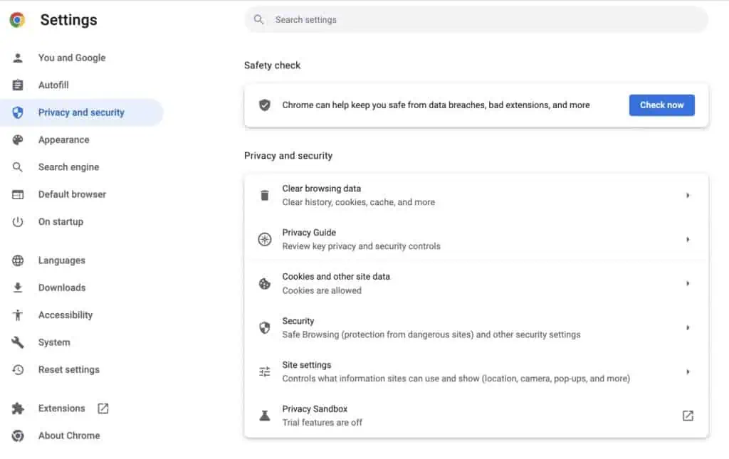 Unblocking Websites from Chromebook Settings