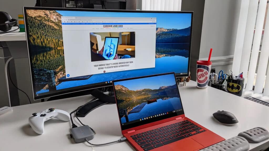 Chromebook with connected devices